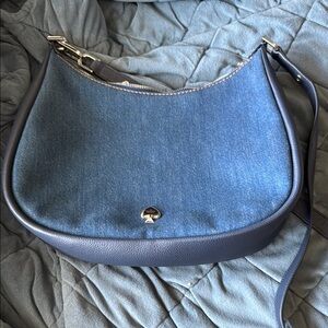 Kate Spade Denim Blue and Navy Hobo Bag